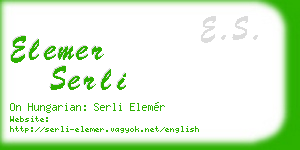 elemer serli business card