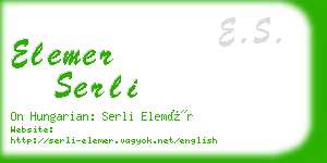 elemer serli business card